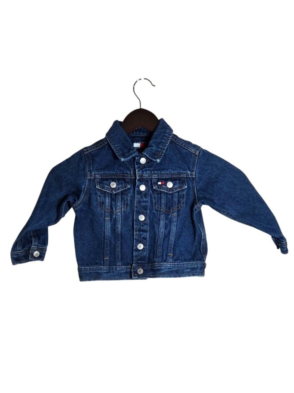 Tommy Hilfiger Unisex Toddler Kid's Classic Blue Denim Trucker Jean Jacket 2T